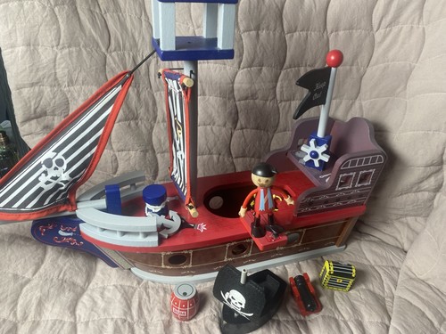 Elc wooden pirate ship play - wooden,