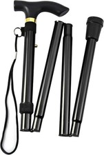 Easy Folding Aluminium Walking Stick Light weight for Disabled + Uk seller