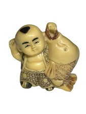 Vintage Japanese Netsuke Boy