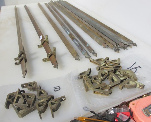 Antique brass stair rods x14 - stair,
