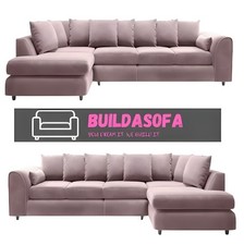 XXL PLUSH VELVET L-SHAPED CORNER SOFA SET LEFT / RIGHT HAND 4/5 SEATER UNIVERSAL