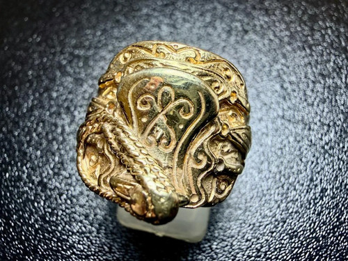 9ct gold saddle ring - gold,