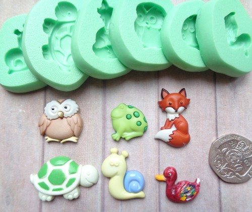 Mini craft moulds animal - 6x,