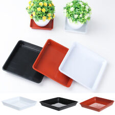 Heavy Duty Square Plastic Flower Pot Tray Plant Drip Tray Indoor Outdoor Garden