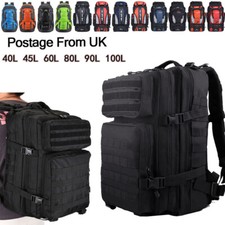 45 60L 80L 90L Hiking Camping Backpack Waterproof Travel Large Rucksack Bag UK