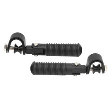 ⁺Black Pair Of Motorcycle Foot Pegs Clamp Footrest Mount For 1in Engine Crash