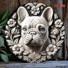 Rustic 2D French Bulldog Dog