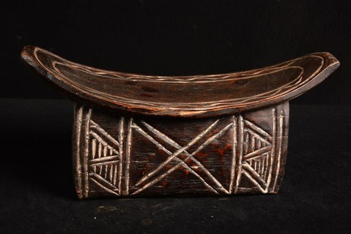 Antique african ashanti stool - african,