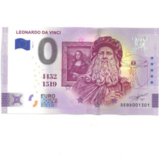 0 € ZERO EURO SOUVENIR BANCONOTA ITALIA 2025 - LEONARDO DA VINCI