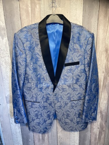Men light blue paisley - men's,