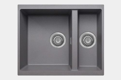 New grey double bowl kitchen - double,