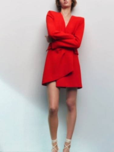 Zara red draped wrap - wrap, style