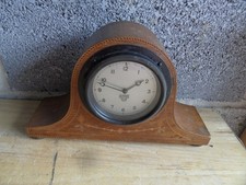 Vintage Smiths Car Dashboard Wind-up Clock/Wood Surround/Inlaid marketry WORKS