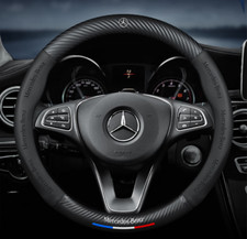 15" PU Leather+Carbon fiber Steering Wheel Cover For Mercedes Benz Sprinter