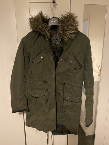 Khaki parka with fur - with,