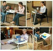 ADJUSTABLE TABLE MATE PORTABLE TV DINNER LAPTOP TRAY FOLDING DESK SOFA BED TV024