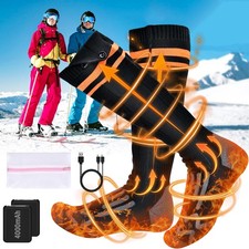 Heated Socks Electric Heating Socks Winter Ski Thermal Socks With 2 Batteries