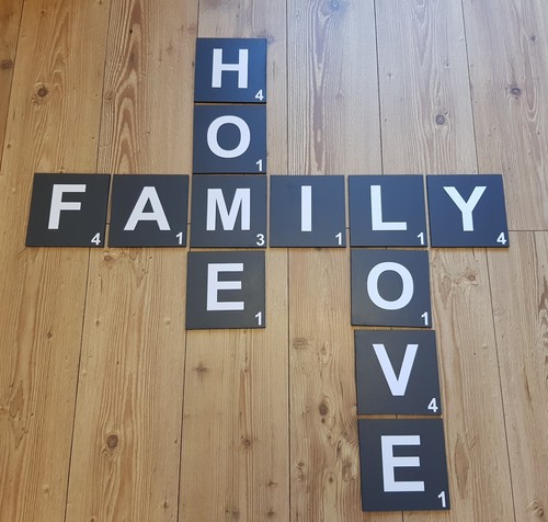Large wooden scrabble tiles - large,