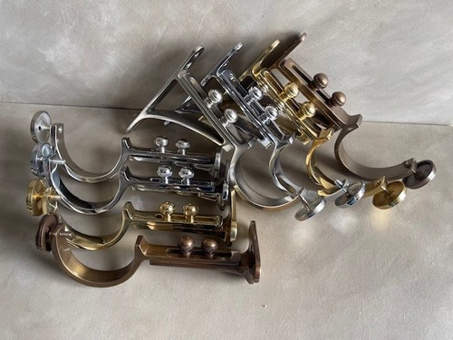 Brass curtain pole adjustable - brass,