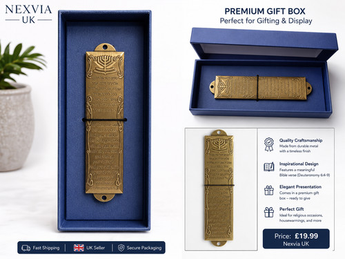 Premium brass mezuzah door - mezuzah,