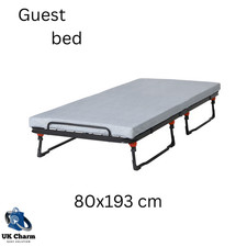 IKEA NORRUDDEN Folding Guest Bed with Mattress 80x193cm Space Saving Frame