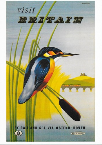 Postcard rail poster british - rail,