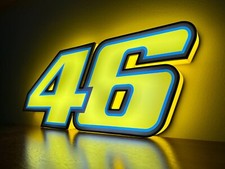 Valentino Rossi Insegna targa luminosa moto gp lighted sign led 46 logo