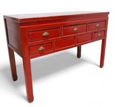 19th century Elm Chinese Lacquered Cabinet Sideboard