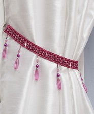 Curtain Tie Backs Crystal Beaded (2pcs) -Matching Swags Available- Tiebacks