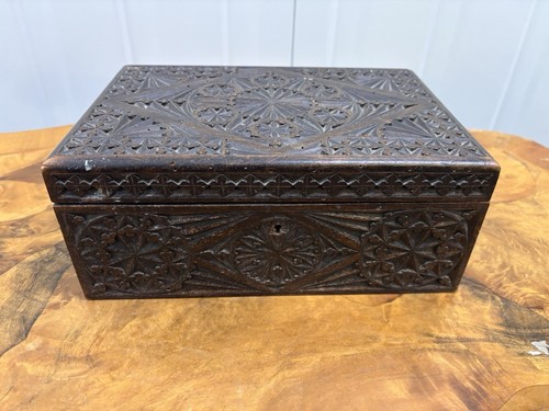 Edwardian hand carved wooden - carved,