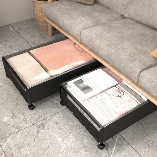 Black reusable under - reusable, bed
