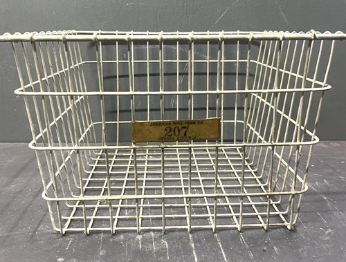 Vintage wire gym locker basket - vintage,
