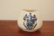 VINTAGE CRESTED CHINA MODEL. Bournemouth vase. Carlton China. Made for J.E.Beale