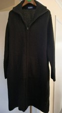 Womens black cardi-coat size 24-28/Acrylic with pockets - Excellent condition