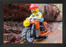 Lego Motorcycle Rider Framed