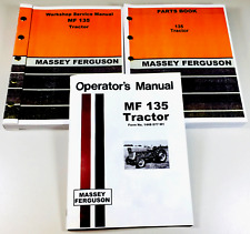 Massey Ferguson 135 Tractor Factory Service Parts Operators Manual Shop Oh Set