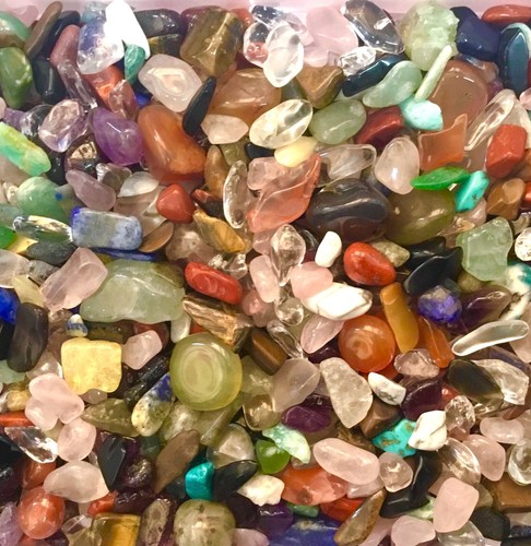 500 tumbled gemstones 5mm - 500+,