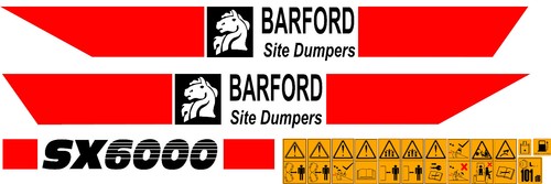 Barford sx6000 dumper decals - barford,