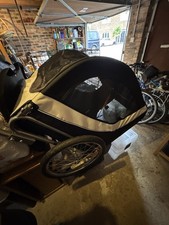 Paw hut Steel Dog Bike Trailer Cart Carrier For Bicycle Water Resistant Black