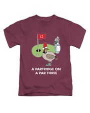A Partridge On A Par Three Adults Christmas T-Shirt Cute Golf Xmas Tee Top
