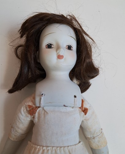 Porcelain head doll - porcelain,