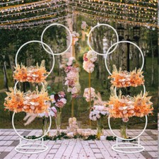 2X White Hoop Pillar Flower