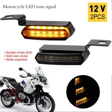 1Set Motorcycle LED Turn Signal Indicators Motorbike Waterproof Amber Light UK
