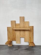 Hand Crafted Contemporary Oak Shelf | Oak Rustic Shelves | Candle Sconce |