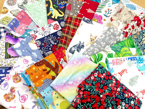 400g mixed fabric - mixed, scraps