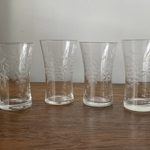 Vintage hand blown - &, etched