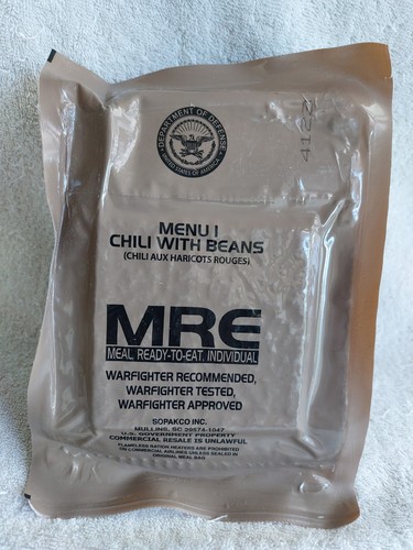 Ration pack menu chilli - menu,