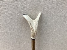 Red Deer Antler Walking Hazel Thumb Stick  No.25