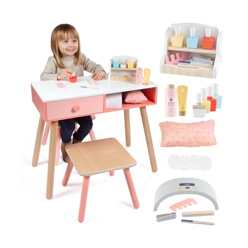 Pretend nail salon wooden play - salon,