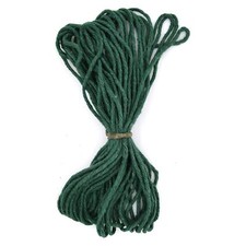 Premium Green Macrame Cord Twine, 10 m / 32 ft of 3 mm Natural Cotton (Hank)